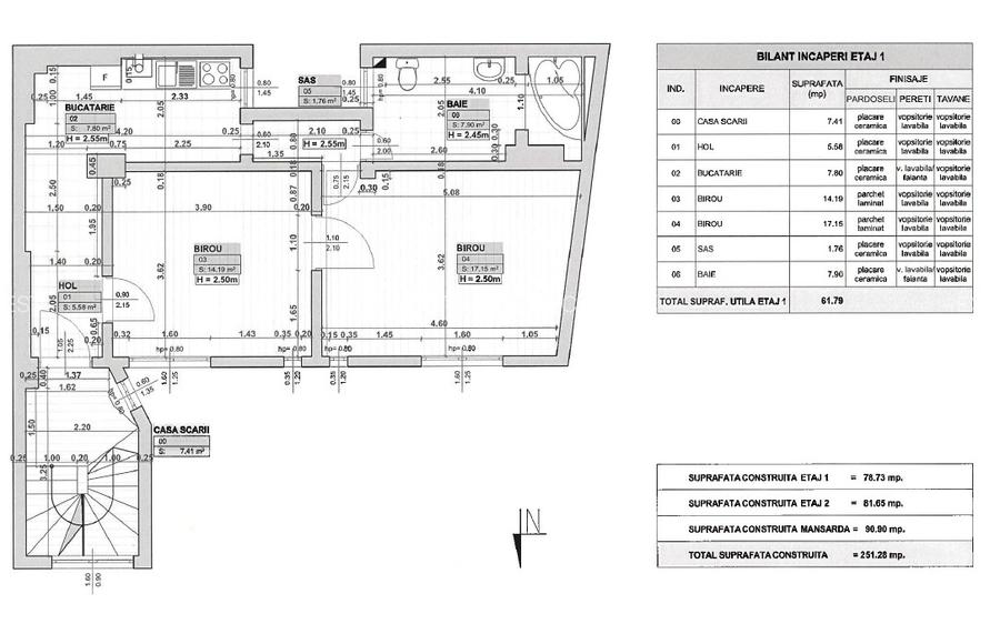 Piata Romana - Dorobanti Vila  P+1+M - SUP 240 mp - pret 2400 euro - 8