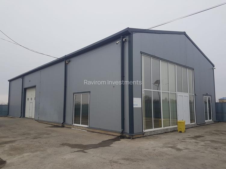 Hala industriala, 300mp, apa canalizare birouri teren 700mp ingradita, acces TIR - 24
