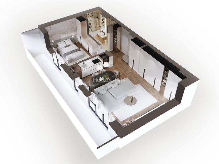 Horizon Pipera – 2 camere | 0% comision | 2 parcări Klaus incluse - 12