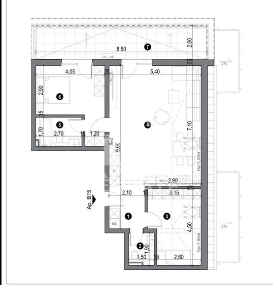 Apartament 3 camere, bloc cu lift, 77mp, zona Freidorf din Timisoara - 6