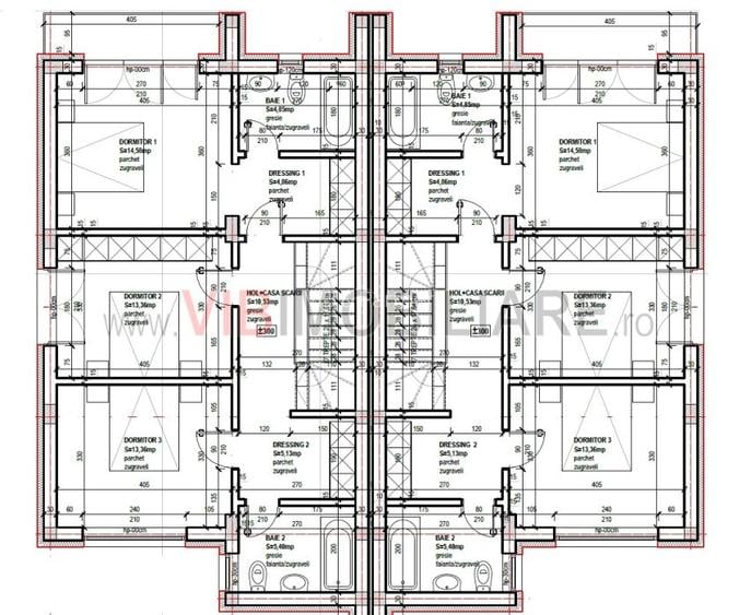 Zona Chitila – strada Ana Ipătescu | Vilă individuală cuplată P+1 | construcție - 17