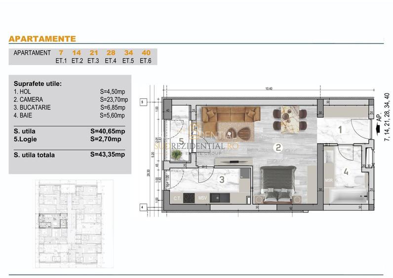 Garsoniera de vanzare in bloc nou – Comision 0, Grand Arena Mall - 1
