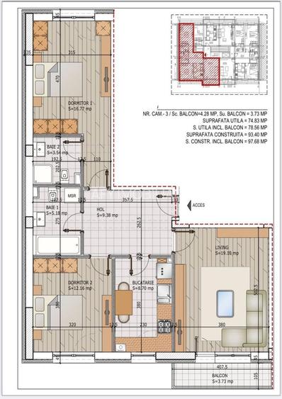 Inchiriere Apartament 3 Camere Theodor Pallady - 12