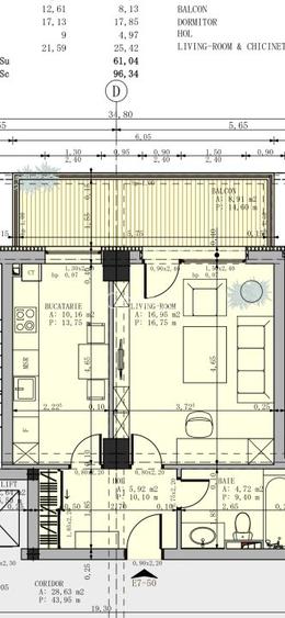Ap 2 camere cu vedere superba la mare, complet mobilat si utilat, 132.000 Euro - 7