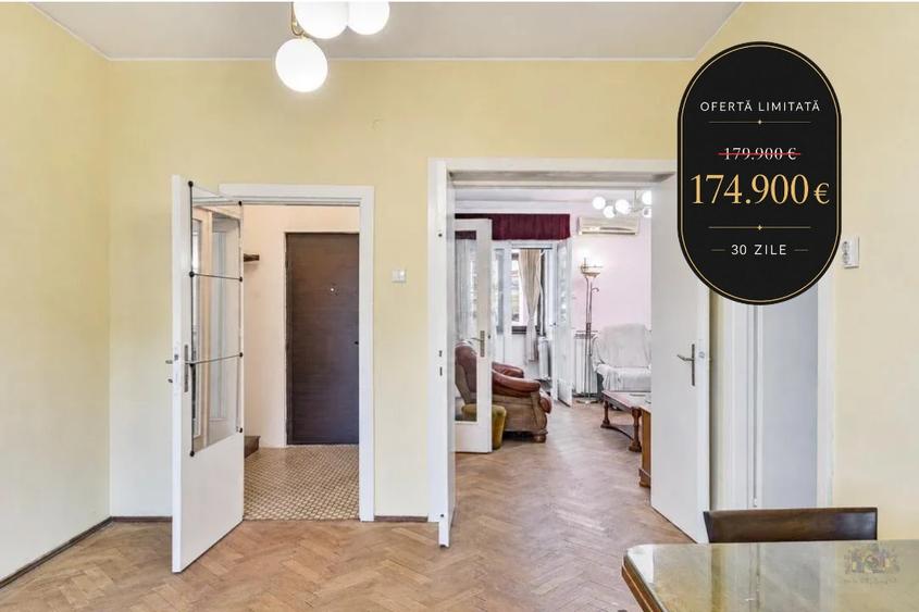 PROMO 30 ZILE- Apartament interbelic si Garsonieră, 100 mp, Ștefan cel Mare