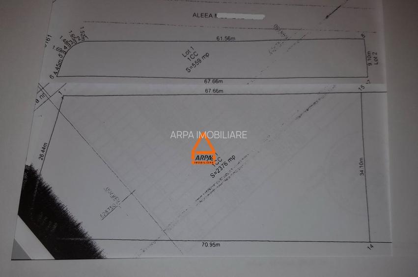 Teren intravilan - 4500 mp locuinte colective ( S+D+P+M+4E ) - Bucium - 4