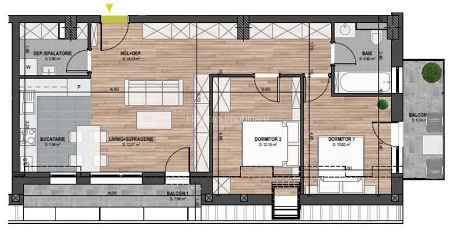 Apartament premium, 3 camere, langa lac, zona Iulius Mall - 1