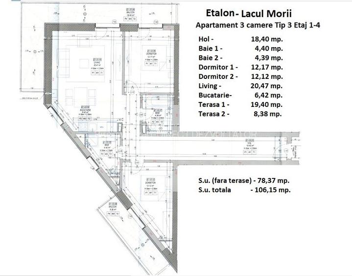 Apartament 3 camere,2 bai,centrala proprie, Bd. Uverturii-Lidl! - 53