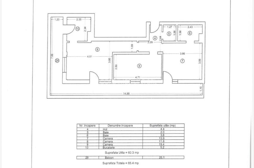 Apartament 3 camere zona Palazu Mare - 10