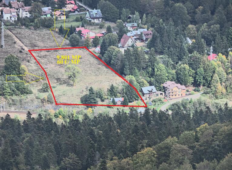 TEREN PENTRU DEZVOLTARE SINAIA-CUMPATU Str. Zamora-9.801 mp-Comision 0% - 10