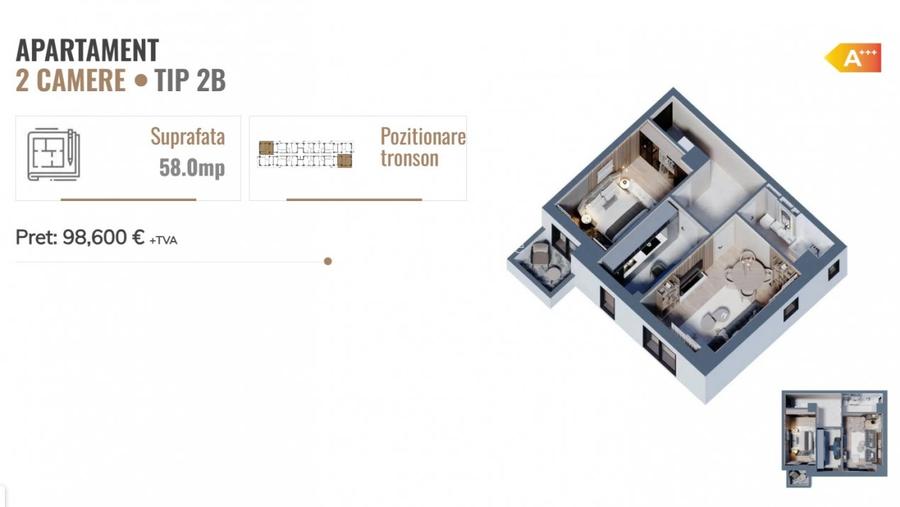 APARTAMENT CU 2 CAMERE *DECOMANDAT* BULEVARDUL POTIERS - 7