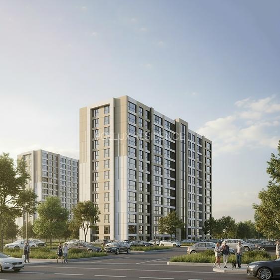 Apartament 2 camere | Bucatarie separata- ansamblu cu parc privat, paza 24/7 - 7