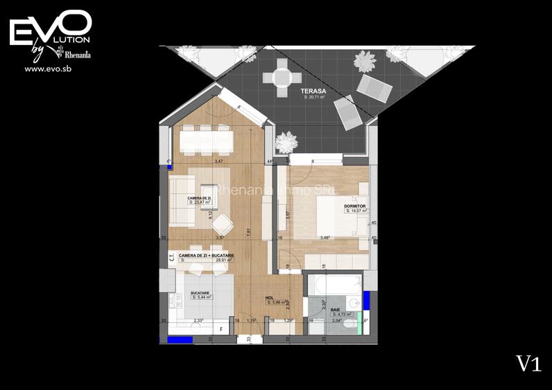 AP. 2 CAMERE | TERASĂ | 3 VARIANTE | SHOPPING CITY SIBIU | Evolution Apartments - 5