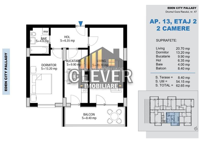 Comision 0% | 2 Camere Etaj 2 | 15 min. Metrou Teclu - 2
