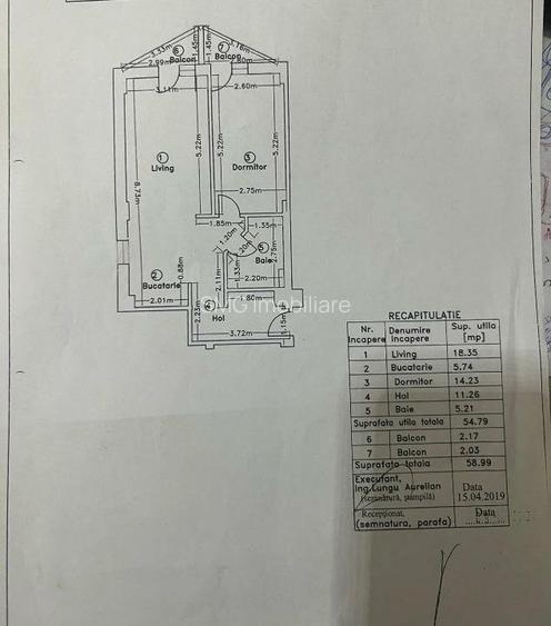 Apartament 2 camere transformat în 3 |   Parcare inclusa- Mobilat  | Comision 0! - 15