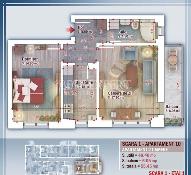 2 Camere Decomandat cu Parcare si Geam Baie la 2 min STB - Finalizat - 10