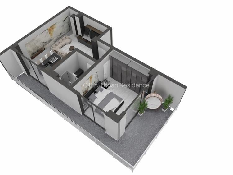 Apartament 2 camere Mamaia Nord  -Oba Urban Residence - Proiect finalizat. - 14