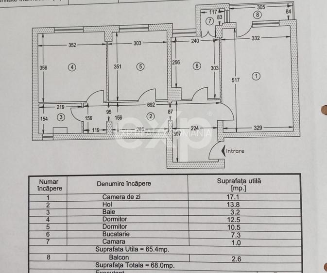 NEGRU VODA | Apartament 3 camere | decomandat | etajul 1 - 10