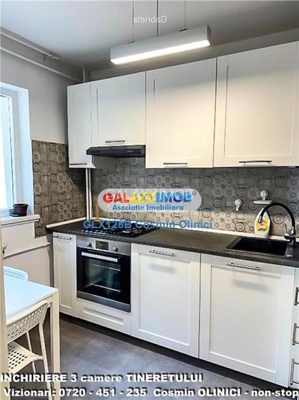 Inchiriere 3 camere Tineretului - 3 minute metrou - 5