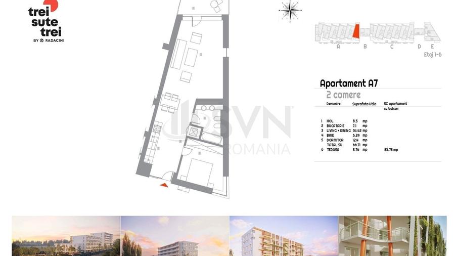 REA1026690 Apartament 2 camere modern - Finisaje Premium - Zona de Nord