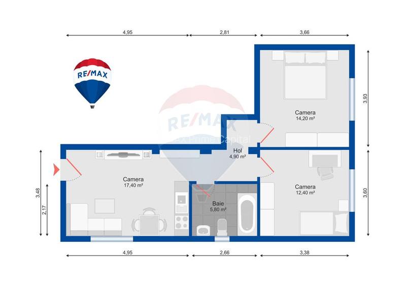 Apartament 3 camere, Dealuri, Doja, Spital Județean, Vânzare - 8