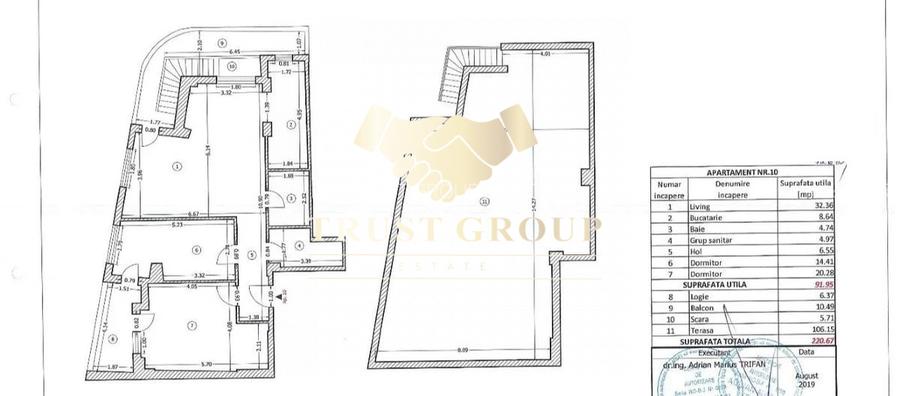 Penthouse 3 camere cu terasă panoramica - 13