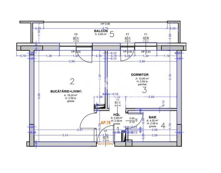 Apartament mobilat, balcon,lift- Sibiu - Comision 0% - 1