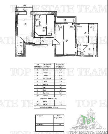Vanzare apartament 3 camere Turda, mobilat si utilat, vedere spate - 11