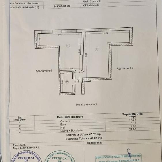 Apartament 2 camere  Centrul de Scafandri - 9