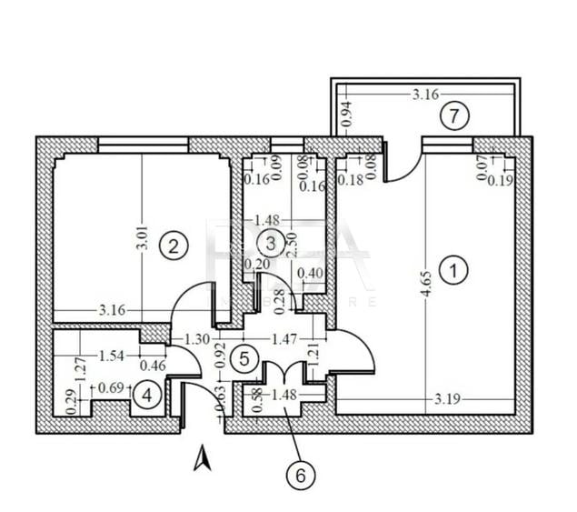 2 camere decomandat, 6/10, renovat, -Lujerului - 8