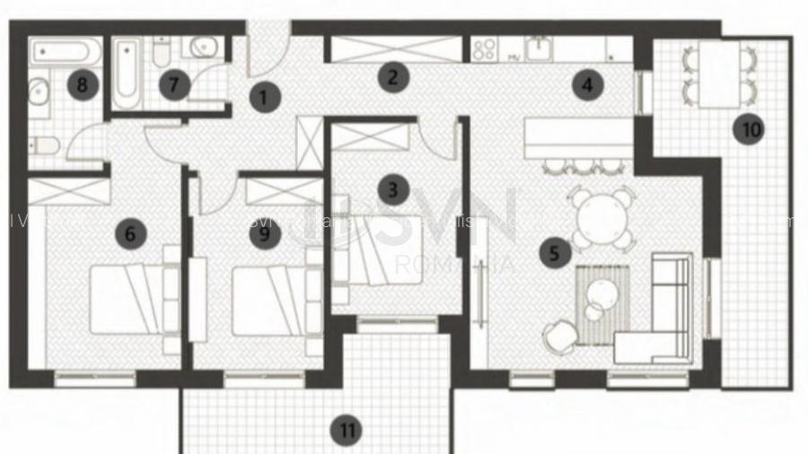 REA1026493 Apartament 4 camere Barbu Vacarescu Floreasca - 2