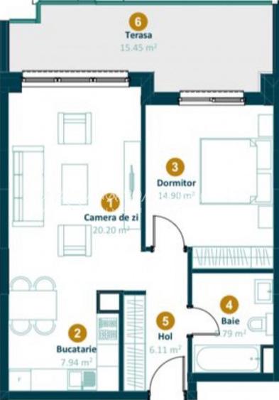 APARTAMENT 2 CAMERE | MOBILAT & UTILAT | GARAJ INCLUS |  INTRE LACURI - 11