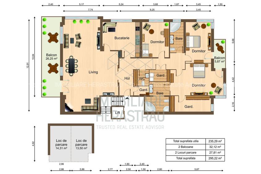 Gleen Suite | Apartament luminos si spatios cu vedere deschisa | Barbu Vacarescu - 1