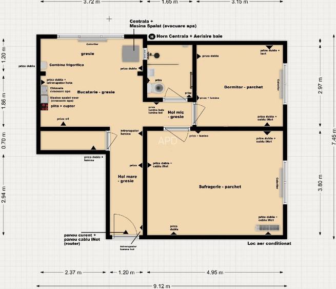 Inchiriez apartament cu 2 camere nou renovat - 15