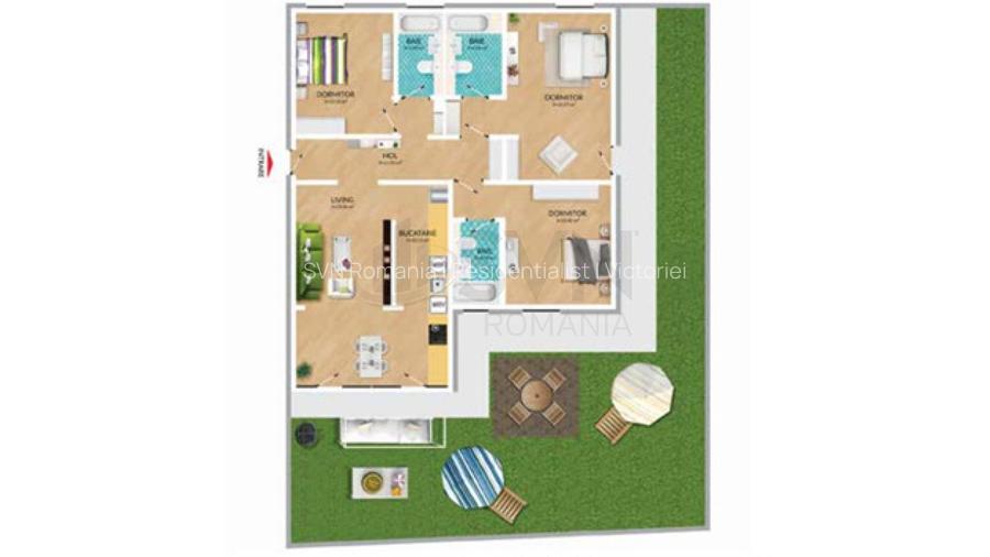 REA1024933 Apartament cu 4 camere 3 bai si gradina Lacul Tei - 2