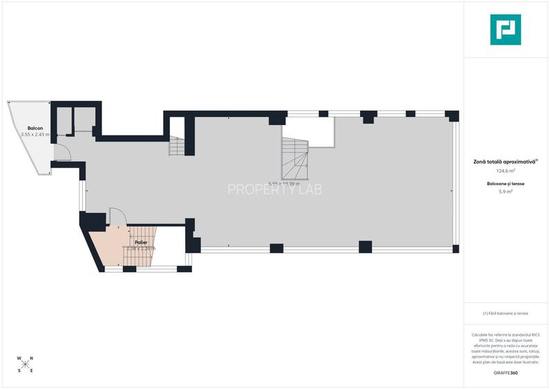 Spațiu comercial renovat, vitrină 8 m, Etaj 1 - 8