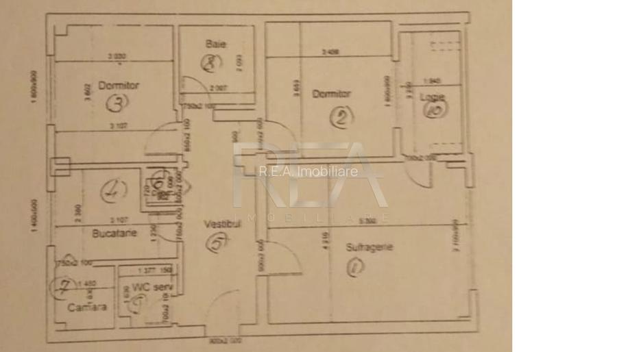 3 camere, Muncii/Decebal, decomandat, an 1995, inst. schimb., metrou - 10