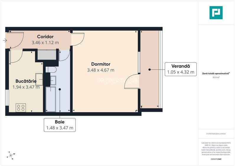 Apartament cu 1 cameră, confort și funcționalitate - 6