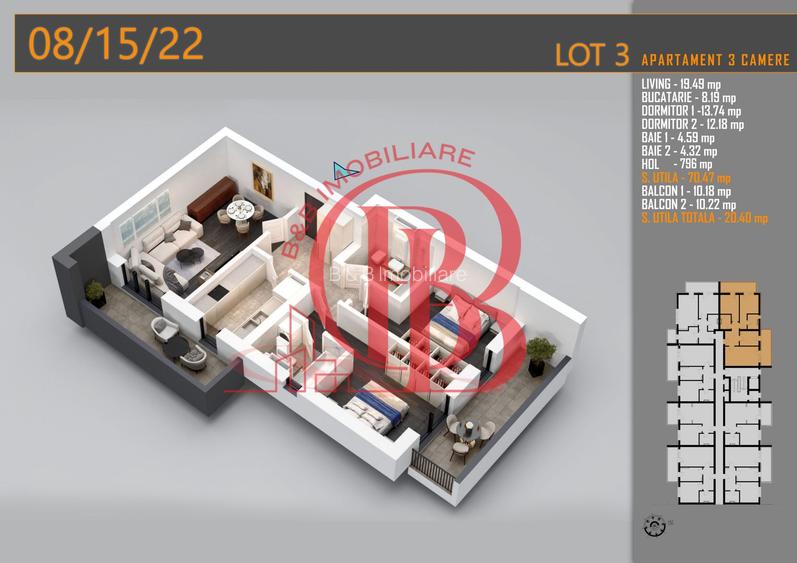 Apartament 3 camere Titan Th. Pallady-Sector 3-Metrou Teclu - 2