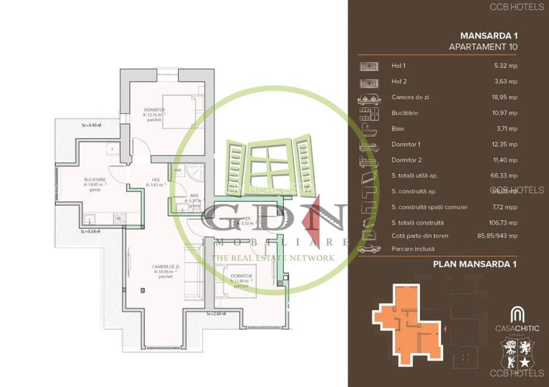 AP10 – Apartament de vacanță 3 camere  Vilă Neo-Românească – Predeal - 11