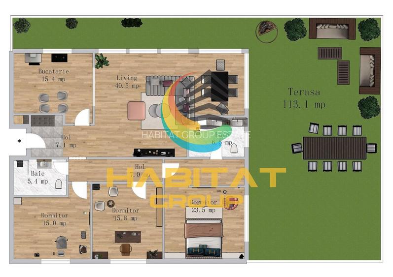 Penthouse Superb - terasa de 113mp - parcare inclusa - 3