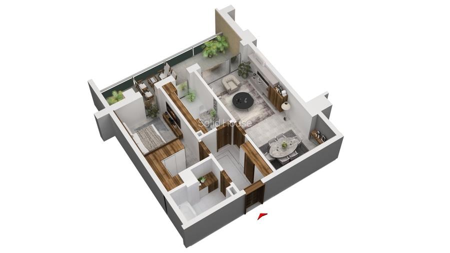 Vedere La Mare 2 camere Lux in Solid Residence Faleza-Nord Sistem Smart Home - 6