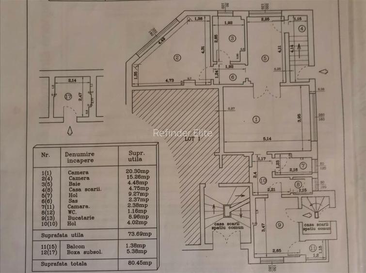 Vanzare apartament 80 mp | Popa Nan | vila superba P+1E | etaj 1| intrare separa - 11