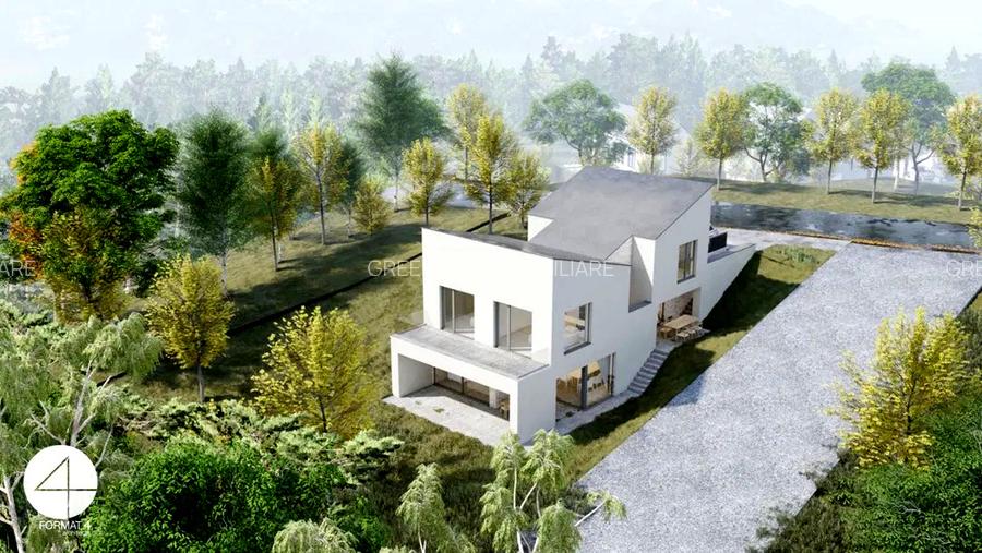 Casă modernă cu panoramă superbă, design contemporan, terase generoase, Chinteni - 5