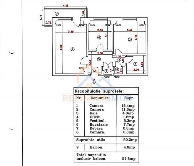 Apartament de vanzare cu 2 camere, Bulevardul Basarabia - 14