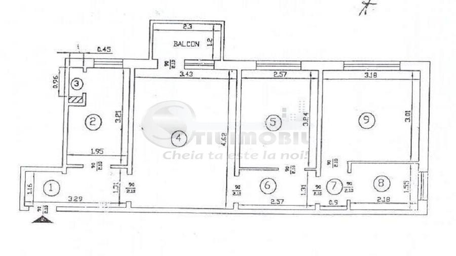 Apartament 3 camere SD, et. 2, Zimbru, mobilat și utilat 95.000 euro - 13
