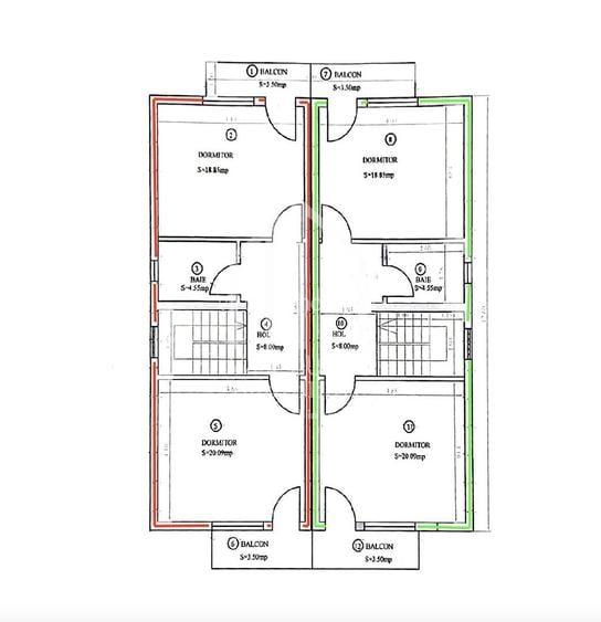 Duplex cu 3 camere, 103mp utili+2 balcoane, 267mp teren, Cristian - 2