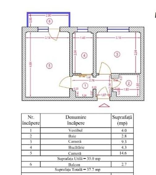 Apartament 2 Camere Pantelimon VI 201 - 2