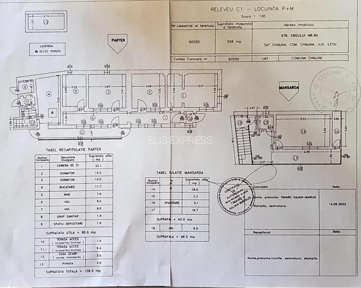 CASA TRADIȚIONALĂ ”MAGNOLIA", P+M 195mp, TEREN 556mp, CHIAJNA-STR. EROULUI - 53