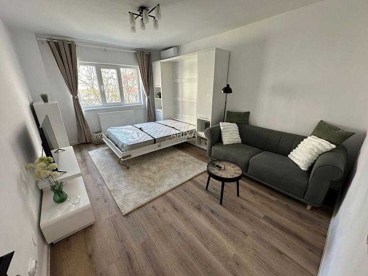 Garsoniera 45mp Metrou Obor Eminescu pat canapea Nou Renovata 2026 - 2